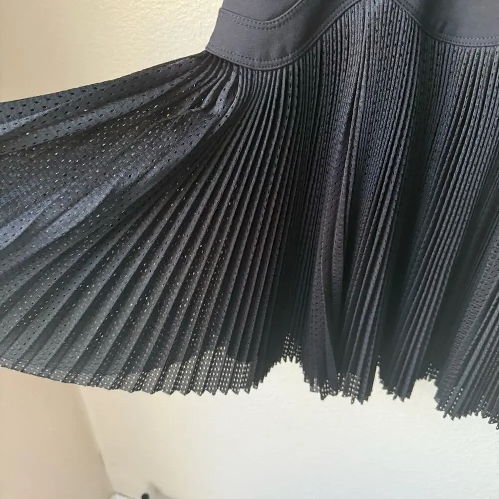 Alexander Wang Black Pleated Mesh Tennis  Dress Size 0